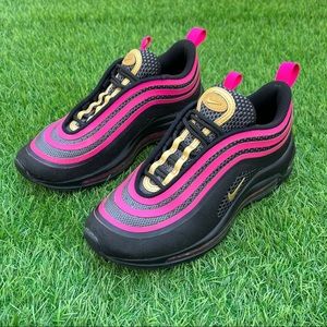 Nike Air Max 97 OG Women's Running Shoes Size 5.5 4Y Pink Black 917999-002